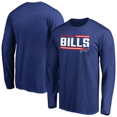 Buffalo Bills Iconic Collection On Side Stripe Long Sleeve T-Shirt - Royal - NFL
