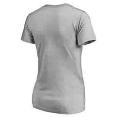 Las Vegas Raiders Women's Iconic Collection On Side Stripe V-Neck T-Shirt - Heather Gray - NFL