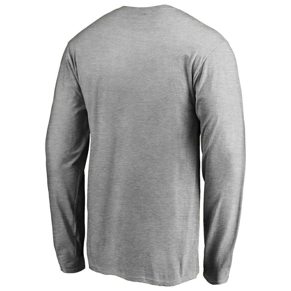 Kansas City Chiefs Iconic Collection On Side Stripe Long Sleeve T-Shirt - Ash - NFL