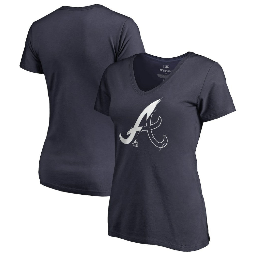Atlanta Braves Women's X-Ray V-Neck T-Shirt Discount