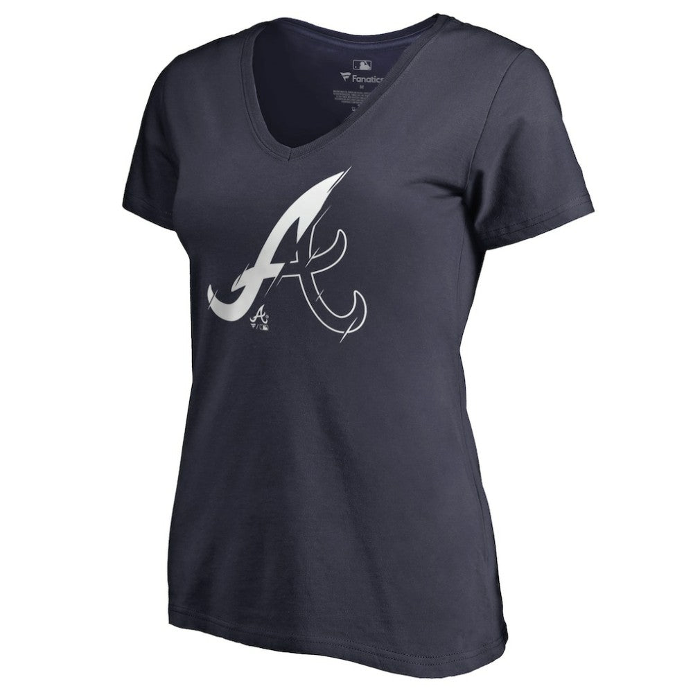 Atlanta Braves Women's X-Ray V-Neck T-Shirt Discount