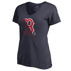 Boston Red Sox Women's X-Ray V-Neck T-Shirt Sale