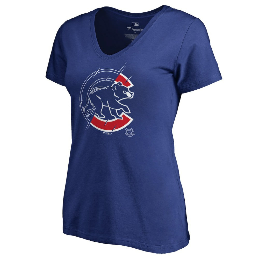 Chicago Cubs Women's X-Ray V-Neck T-Shirt Sale
