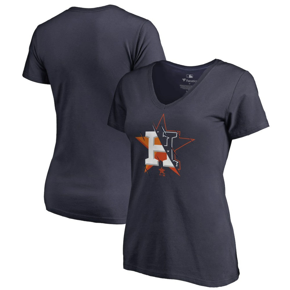 Houston Astros Women's X-Ray V-Neck T-Shirt Outlet