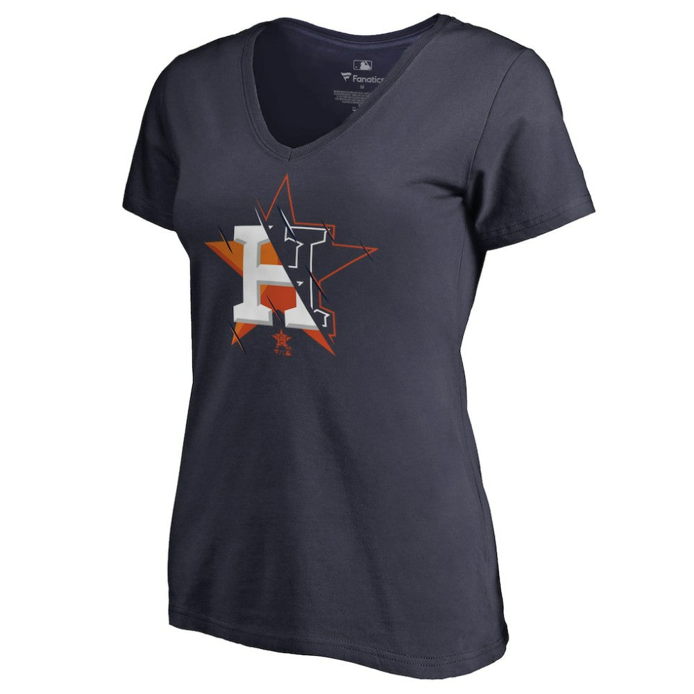 Houston Astros Women's X-Ray V-Neck T-Shirt Outlet