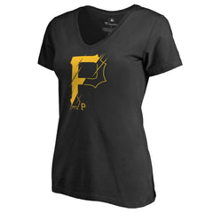 Pittsburgh Pirates Women's X-Ray V-Neck T-Shirt Outlet