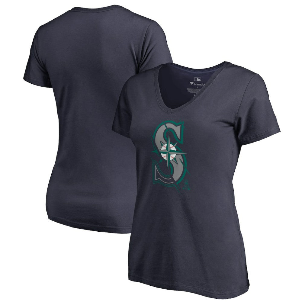Seattle Mariners Women's X-Ray V-Neck T-Shirt for sale