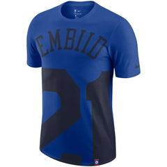 Nike Joel Embiid Philadelphia 76ers Oversized Name & Number T-Shirt Royal