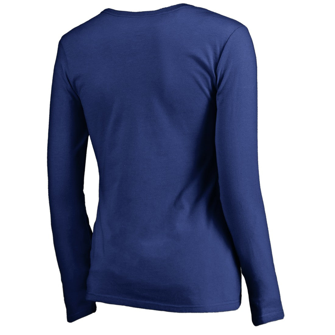 New York Giants Women's Iconic Collection Script Assist Long Sleeve V-Neck T-Shirt - Royal - NFL