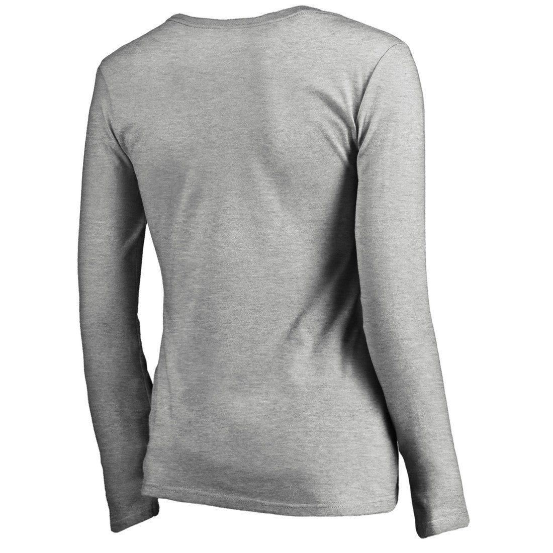 Seattle Seahawks Women's Iconic Collection Script Assist Long Sleeve V-Neck T-Shirt - Ash - NFL