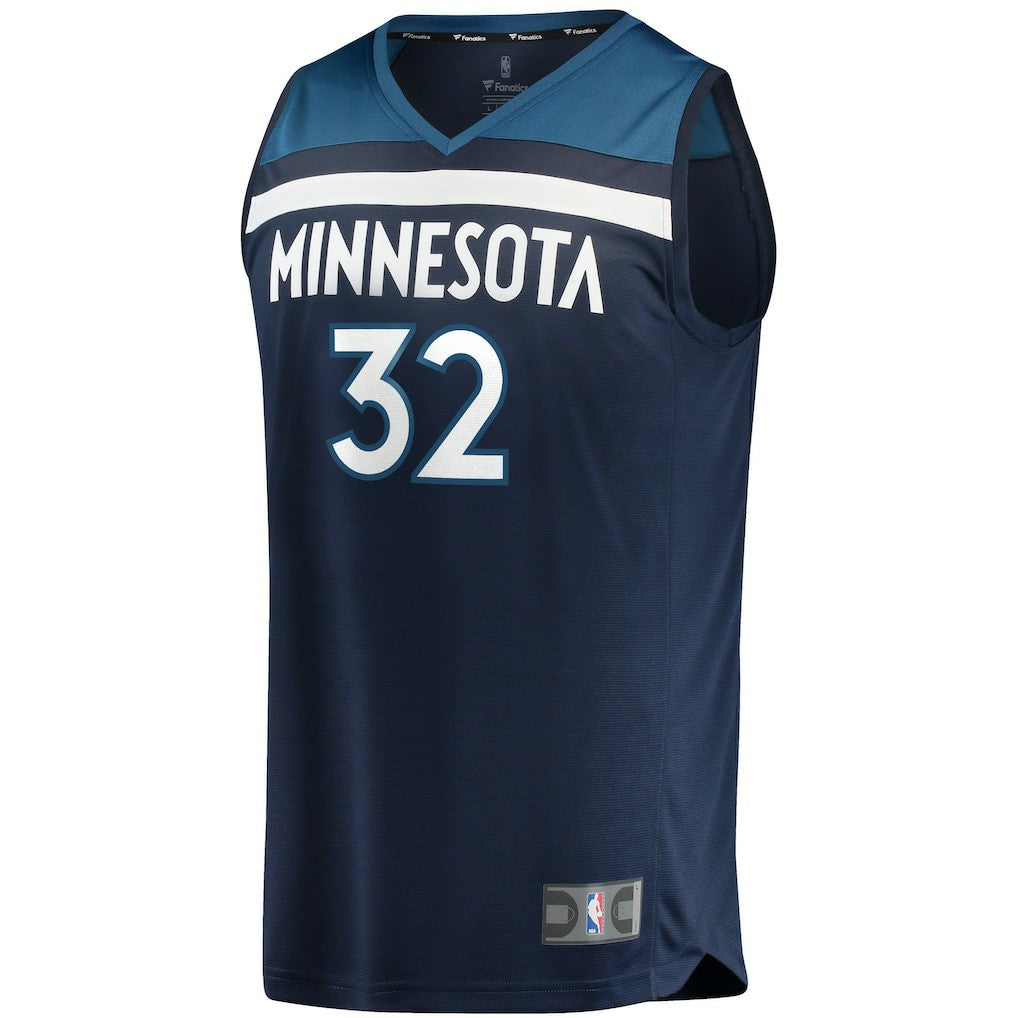 Fanatics Karl-Anthony Towns Minnesota Timberwolves Fast Break Replica Player Jersey Navy Icon Edition