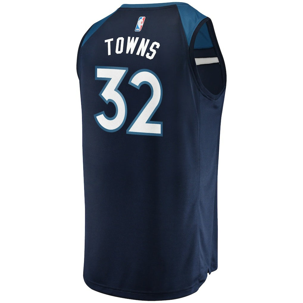 Fanatics Karl-Anthony Towns Minnesota Timberwolves Fast Break Replica Player Jersey Navy Icon Edition