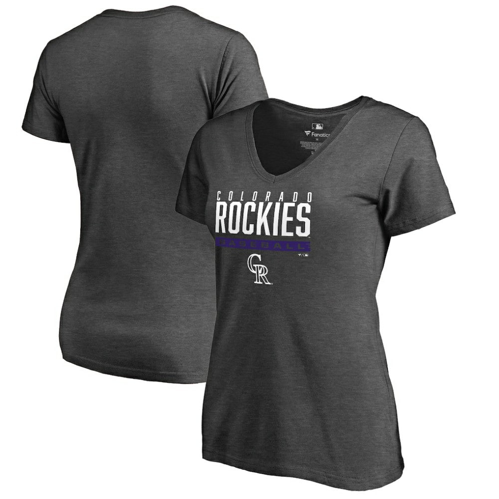 Colorado Rockies Women's Win Stripe V-Neck T-Shirt Online