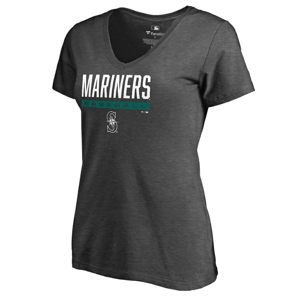 Seattle Mariners Women's Win Stripe V-Neck T-Shirt Online