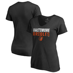 Baltimore Orioles Women's Fade Out V-Neck T-Shirt for sale