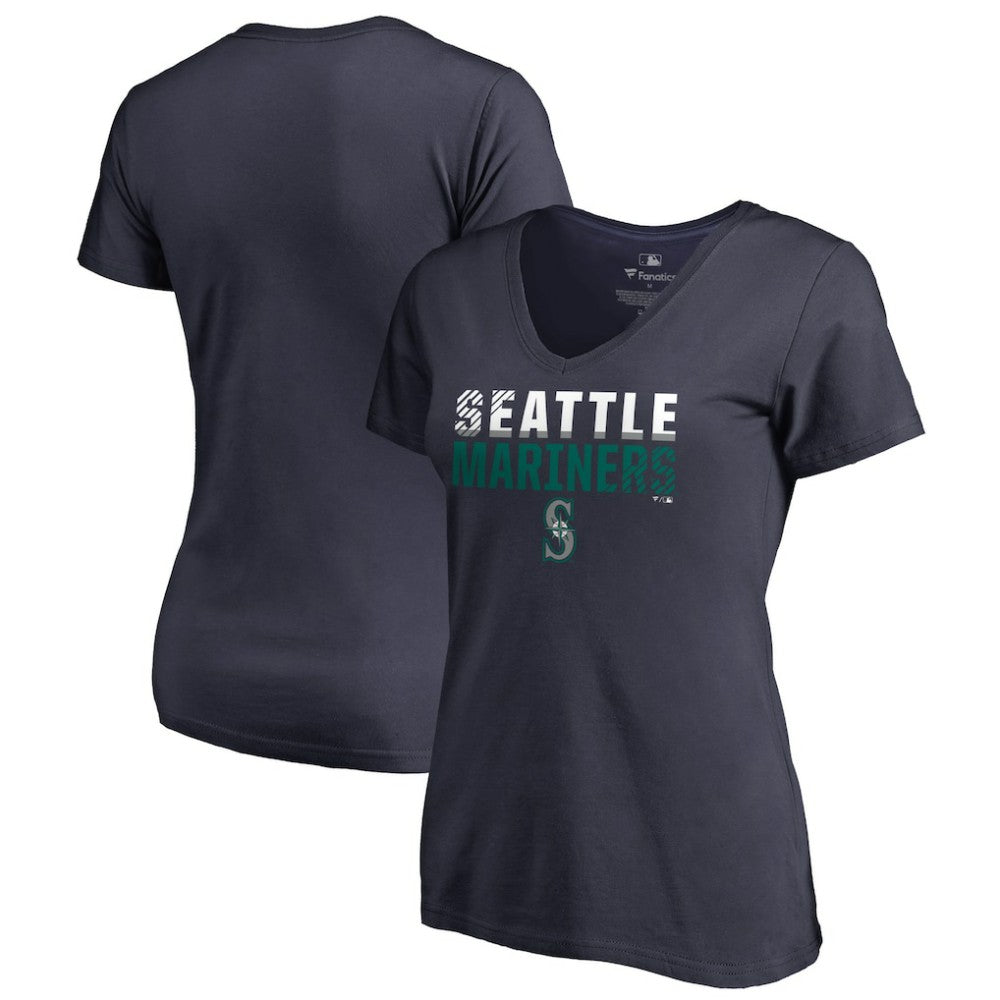 Seattle Mariners Women's Fade Out V-Neck T-Shirt Online