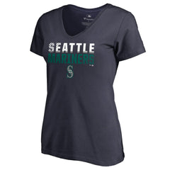 Seattle Mariners Women's Fade Out V-Neck T-Shirt Online