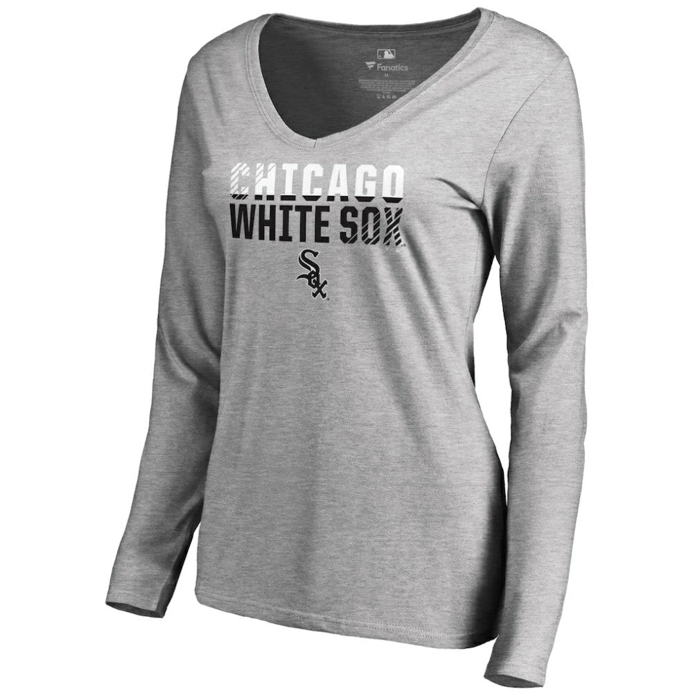 Chicago White Sox Women's Fade Out V-Neck Long Sleeve T-Shirt Discount