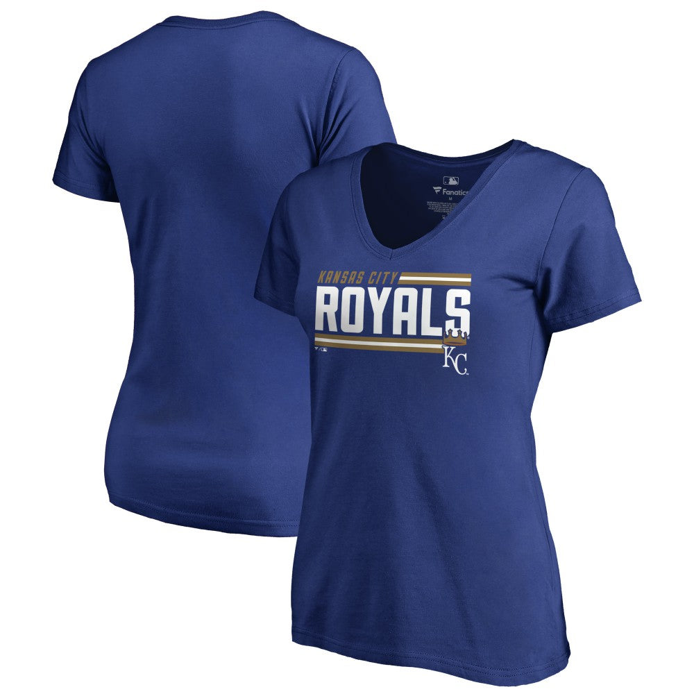 Kansas City Royals Women's Onside Stripe V-Neck T-Shirt Near Me