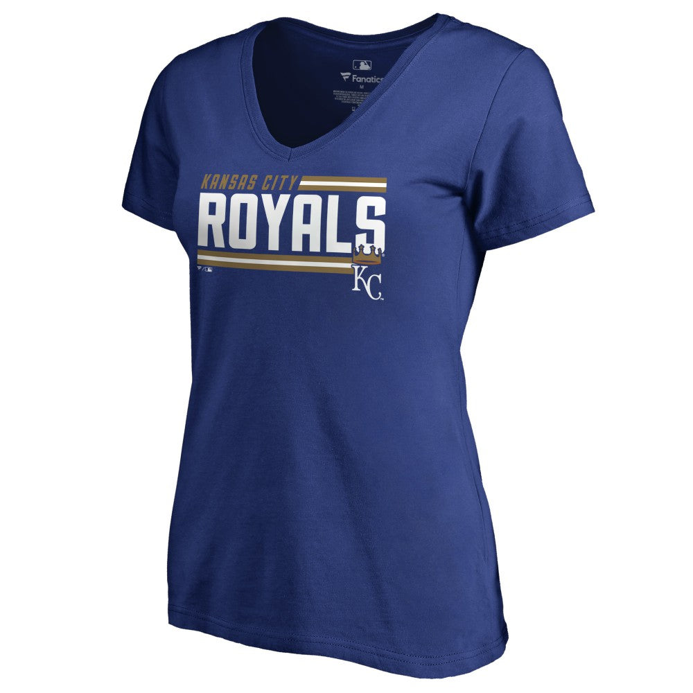 Kansas City Royals Women's Onside Stripe V-Neck T-Shirt Near Me