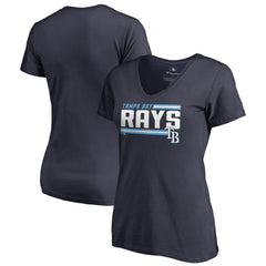 Tampa Bay Rays Women's Onside Stripe V-Neck T-Shirt Online