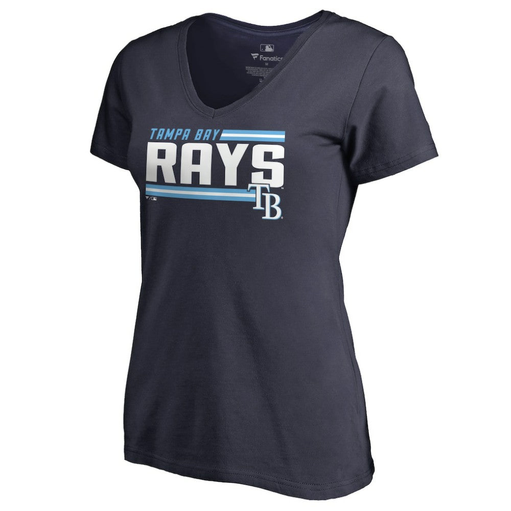 Tampa Bay Rays Women's Onside Stripe V-Neck T-Shirt Online