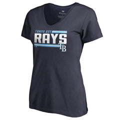 Tampa Bay Rays Women's Onside Stripe V-Neck T-Shirt Online