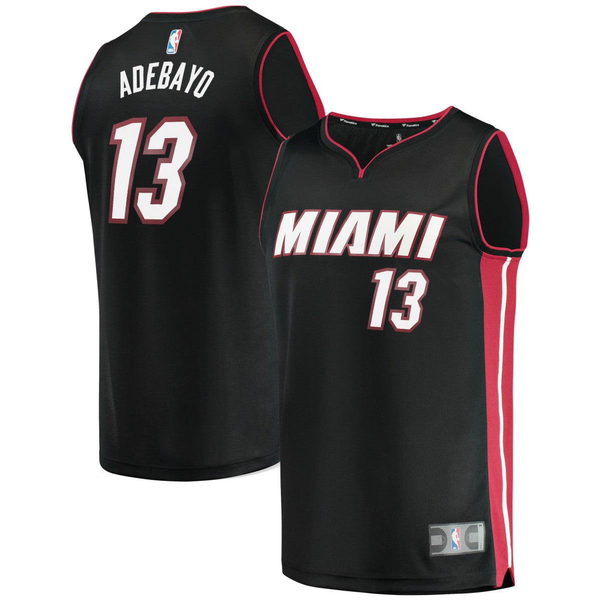 Fanatics Bam Adebayo Miami Heat Fast Break Replica Player Jersey Icon Edition Black