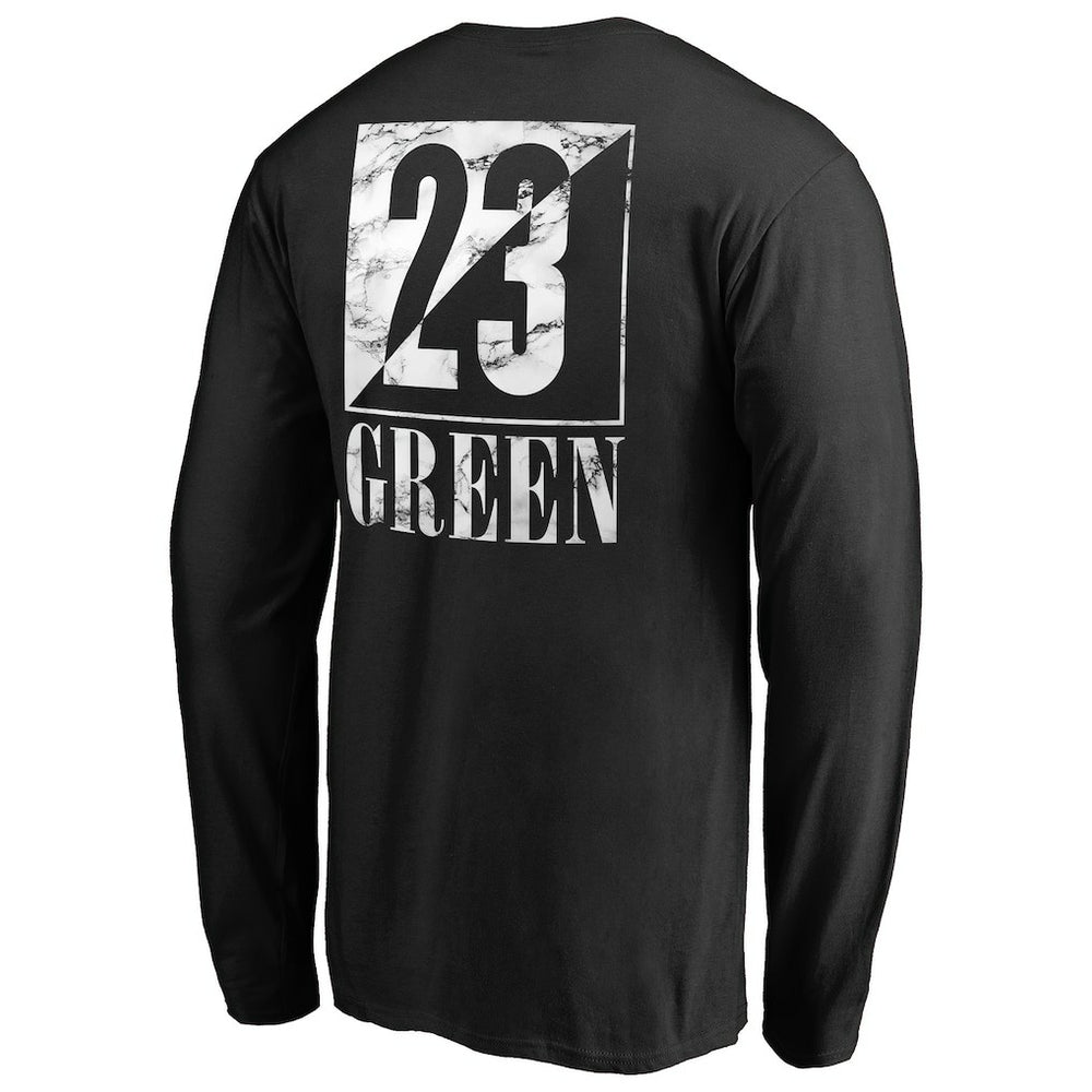 Draymond Green Golden State Warriors Yin & Yang Name and Number Long Sleeve T-Shirt Black