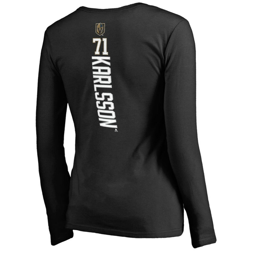 William Karlsson Vegas Golden Knights Women's Backer V-Neck Long Sleeve T-Shirt - Black | NHL sale