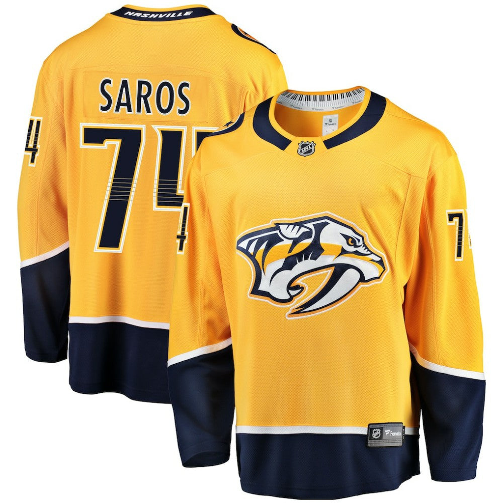 Juuse Saros Nashville Predators Fanatics Breakaway Player Jersey - Gold | Fanatics Clearance