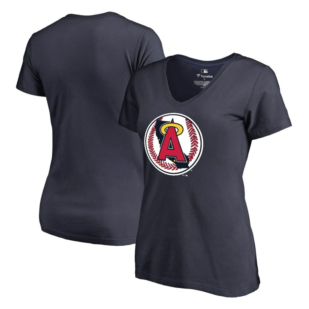 California Angels Women's Cooperstown Collection Vintage Forbes V-Neck T-Shirt Sale