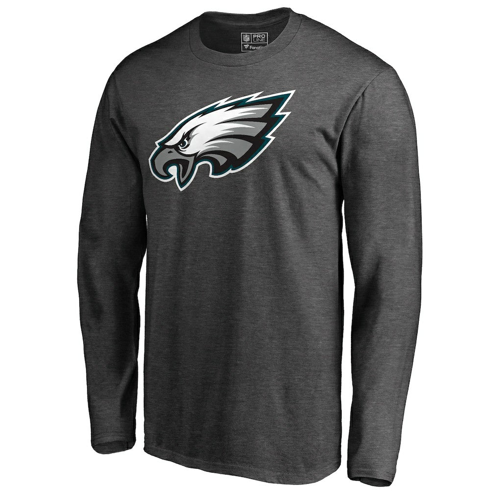 Philadelphia Eagles Primary Logo Long Sleeve T-Shirt - Heathered Charcoal - NFL