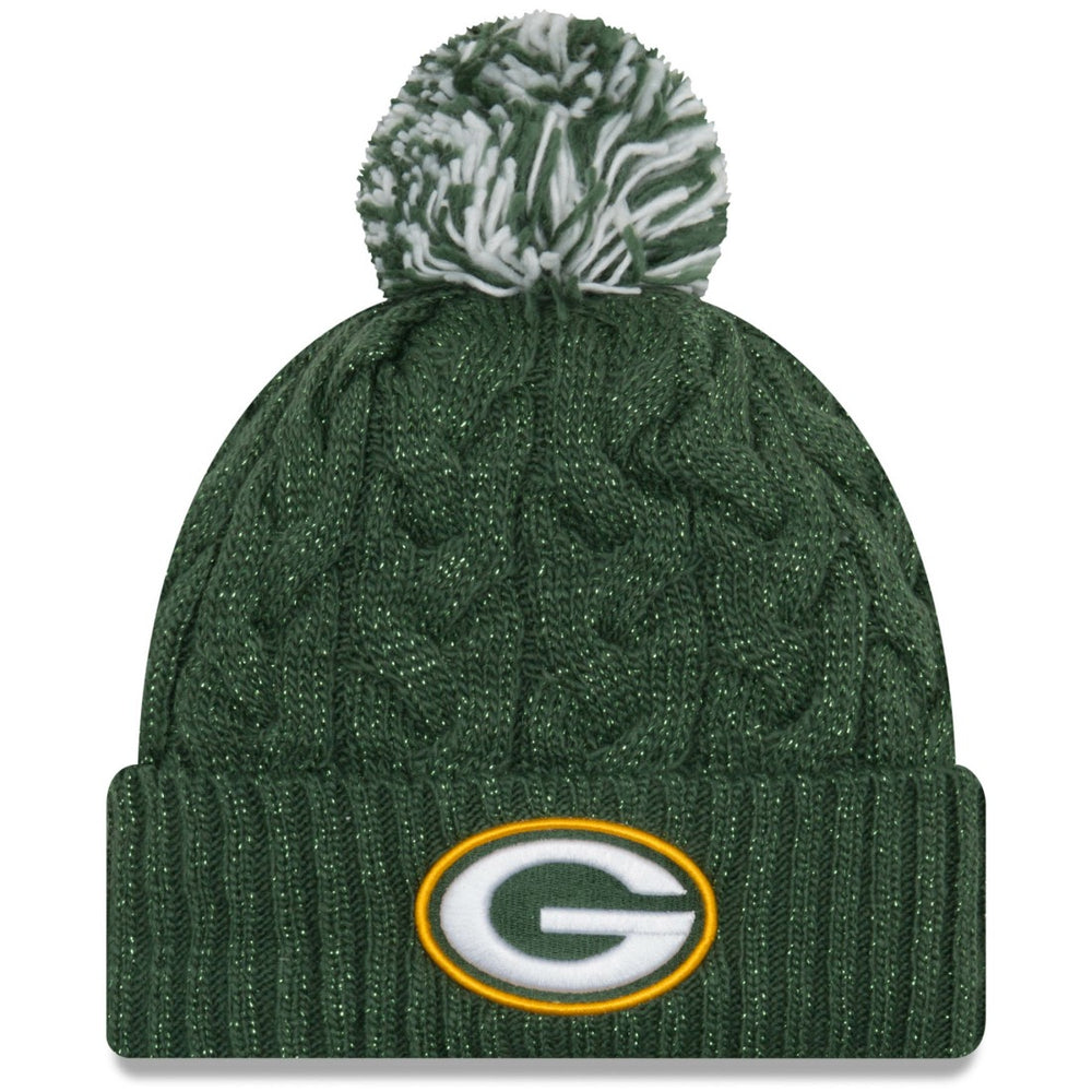 Green Bay Packers New Era Women's Cozy Cable Cuffed Knit Hat - Green - NFL