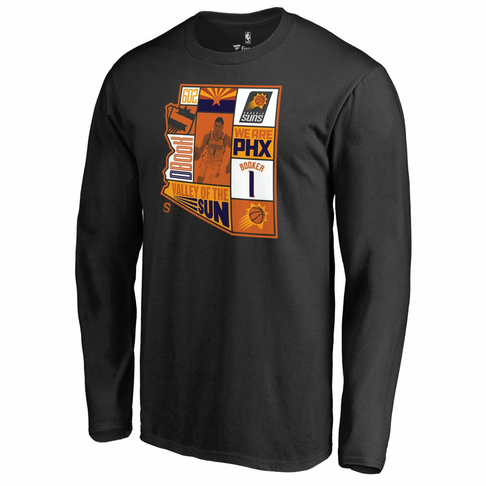Devin Booker Phoenix Suns Player State Long Sleeve T-Shirt Black