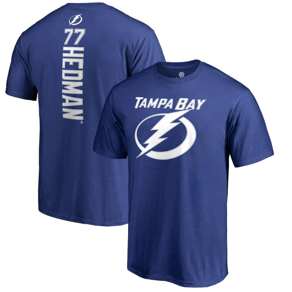 Victor Hedman Tampa Bay Lightning Backer T-Shirt - Blue | NHL Clearance