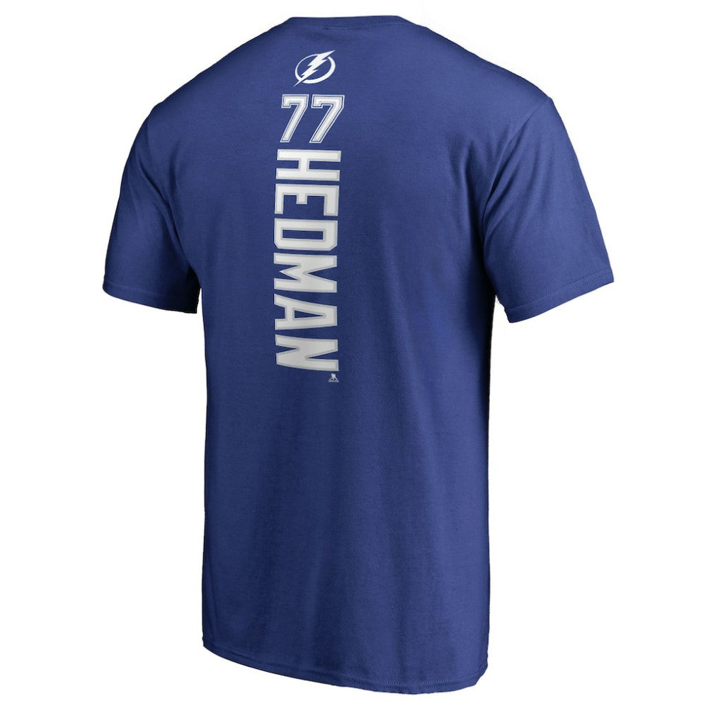 Victor Hedman Tampa Bay Lightning Backer T-Shirt - Blue | NHL Clearance