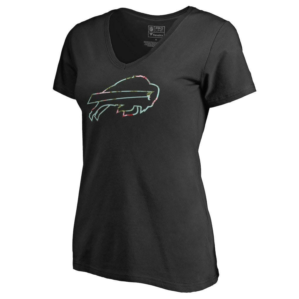 Buffalo Bills Women's Lovely V-Neck T-Shirt - Black - NFL