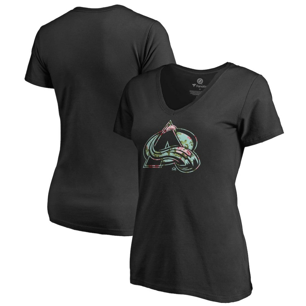 Colorado Avalanche Women's Lovely V-Neck T-Shirt - Black | NHL sale