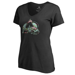 Colorado Avalanche Women's Lovely V-Neck T-Shirt - Black | NHL sale