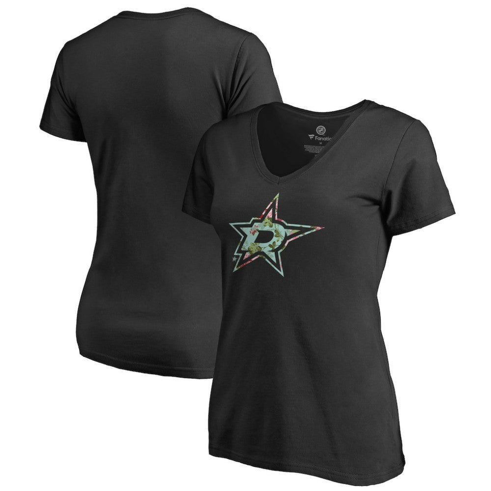 Dallas Stars Women's Lovely V-Neck T-Shirt - Black | NHL sale