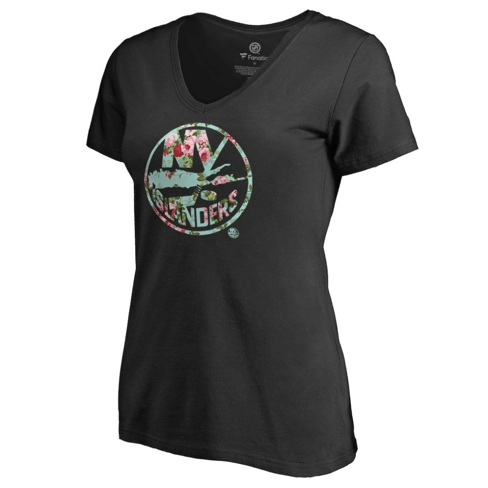 New York Islanders Women's Lovely V-Neck T-Shirt - Black | NHL Clearance