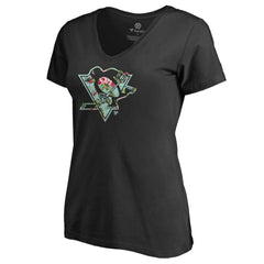 Pittsburgh Penguins Women's Lovely V-Neck T-Shirt - Black | NHL on sale
