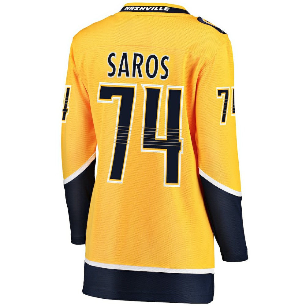 Juuse Saros Nashville Predators Fanatics Women's Breakaway Player Jersey - Gold | Fanatics sale