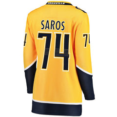 Juuse Saros Nashville Predators Fanatics Women's Breakaway Player Jersey - Gold | Fanatics sale