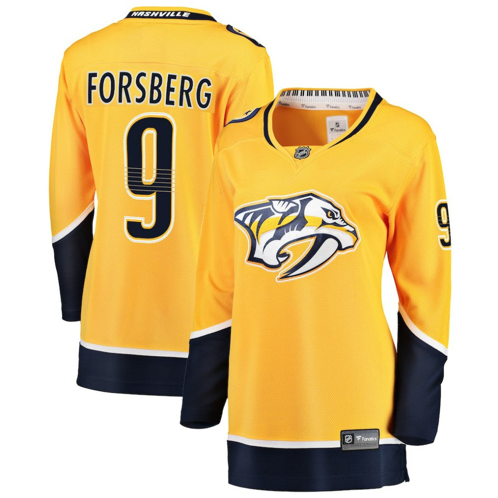 Filip Forsberg Nashville Predators Fanatics Women's Breakaway Player Jersey - Gold | Fanatics Lifestyle