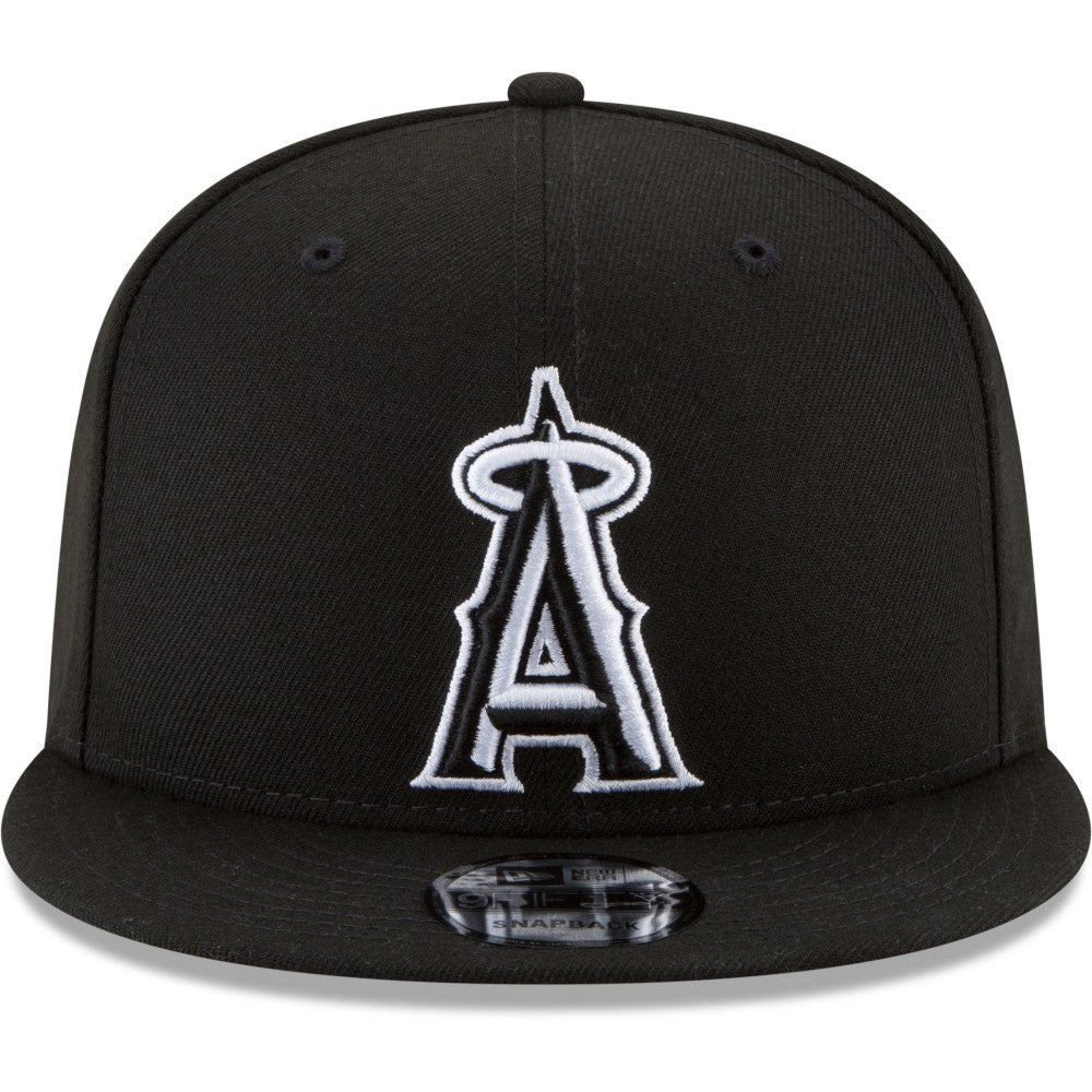 Los Angeles Angels New Era Black & White 9FIFTY Snapback Hat for sale