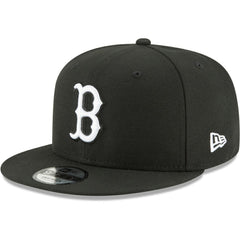 Boston Red Sox New Era Black & White 9FIFTY Snapback Hat Discount