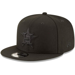 Houston Astros New Era Black on Black 9FIFTY Team Snapback Adjustable Hat Near Me