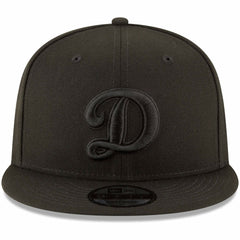 Los Angeles Dodgers New Era Script Logo Black on Black 9FIFTY Snapback Adjustable Hat Outlet